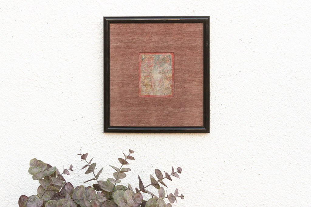 Antique Framed Tibetan Buddhist Tsakli Ritual Art