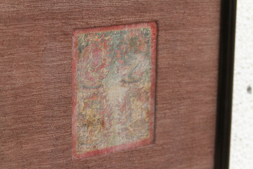 Antique Framed Tibetan Buddhist Tsakli Ritual Art