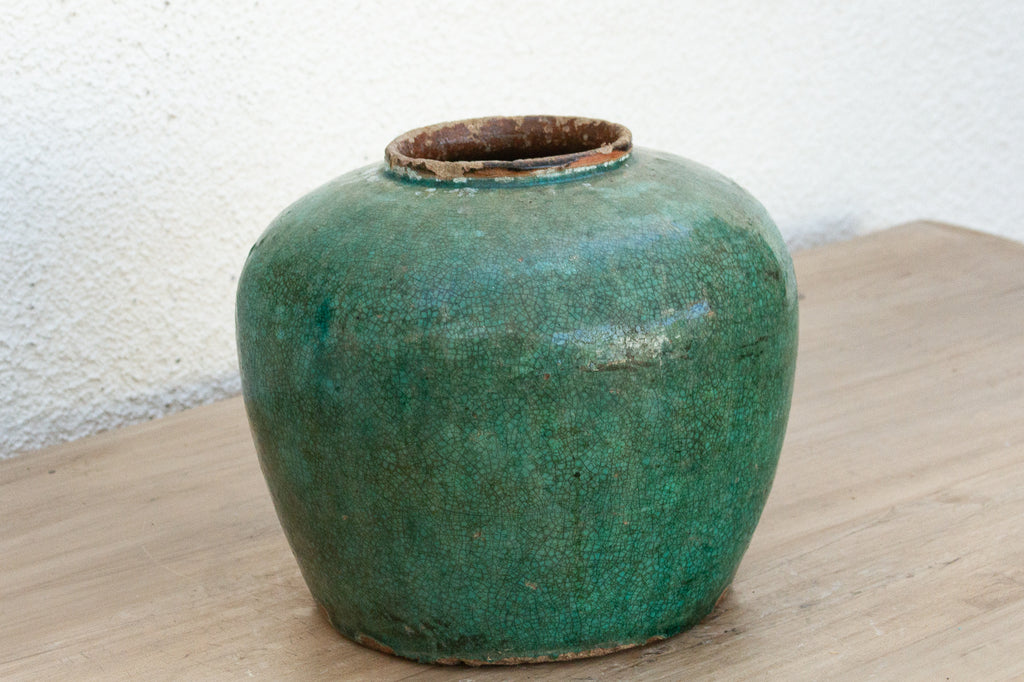 Blue Moss Ceramic Vase