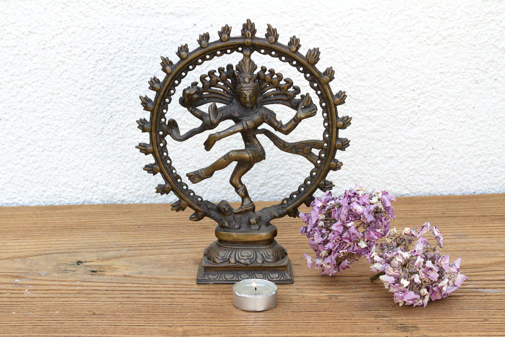 Cosmic Circle of Fire Patinated Nataraja