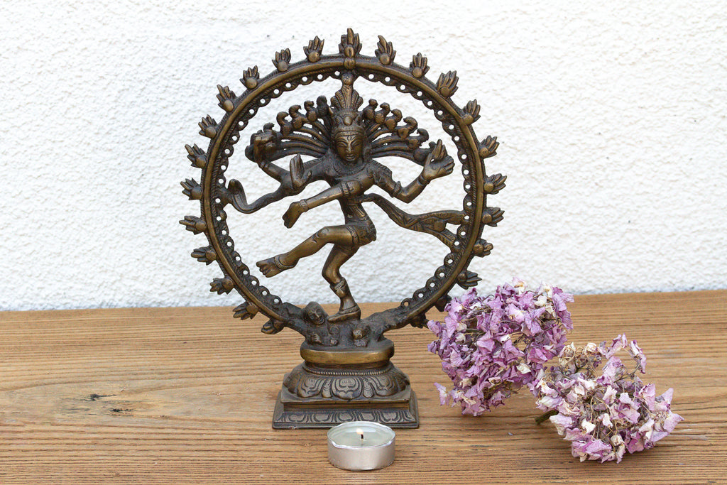 Cosmic Circle of Fire Patinated Nataraja