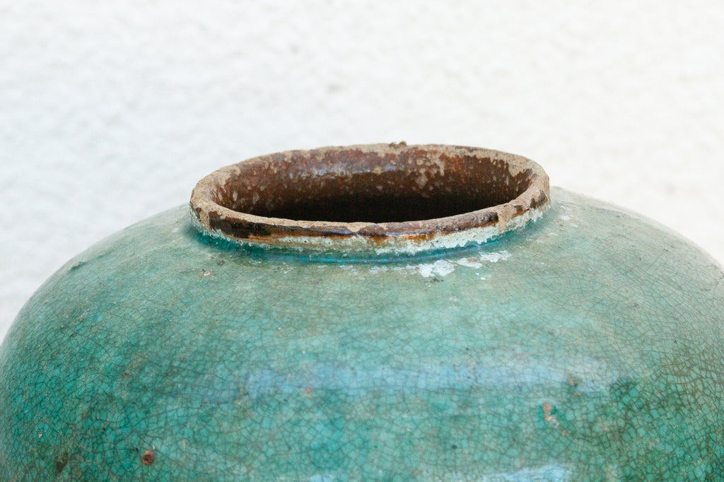 Blue Moss Ceramic Vase