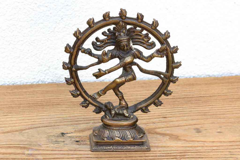 Burnished Brass Miniature Nataraja Deity (Trade)