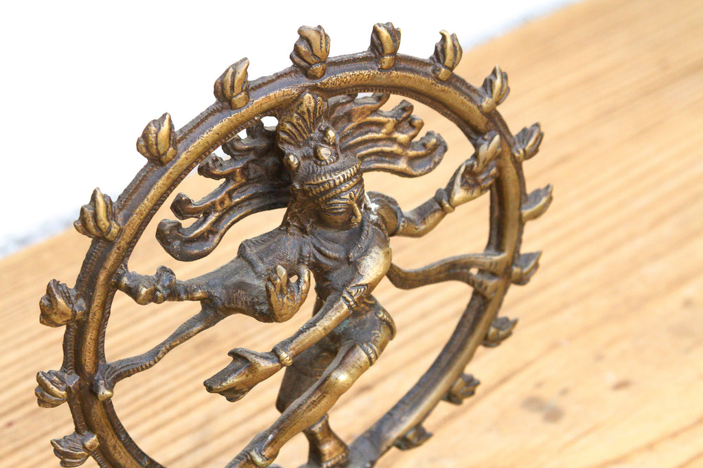 Burnished Brass Miniature Nataraja Deity (Trade)