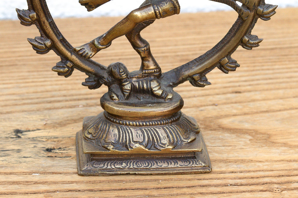 Burnished Brass Miniature Nataraja Deity (Trade)