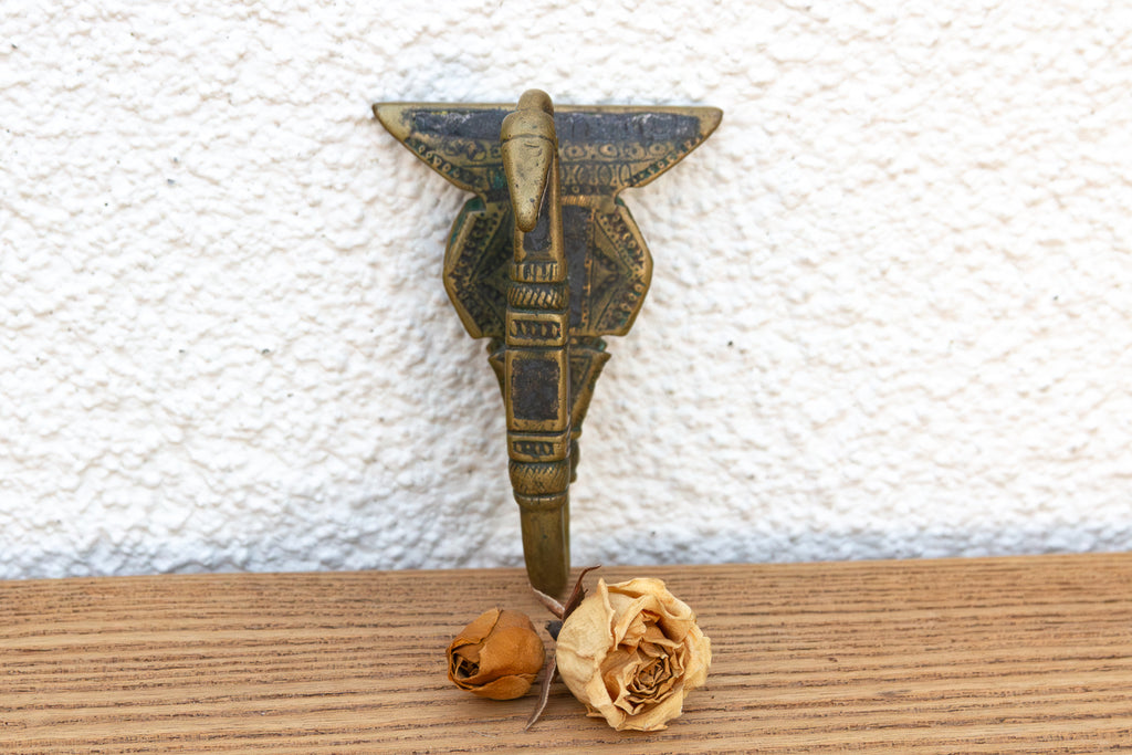 Antique Lotus Bud Saddle Hook