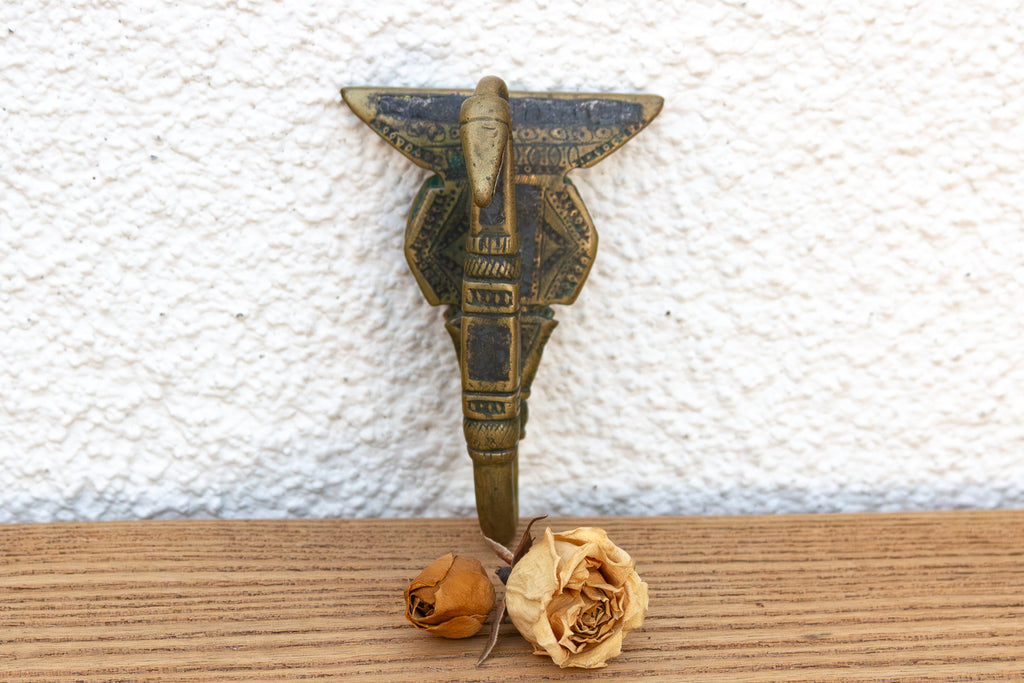 Antique Lotus Bud Saddle Hook