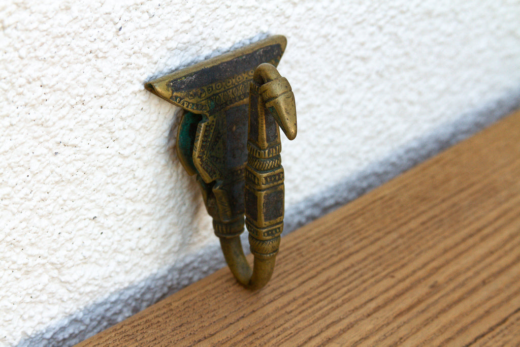 Antique Lotus Bud Saddle Hook