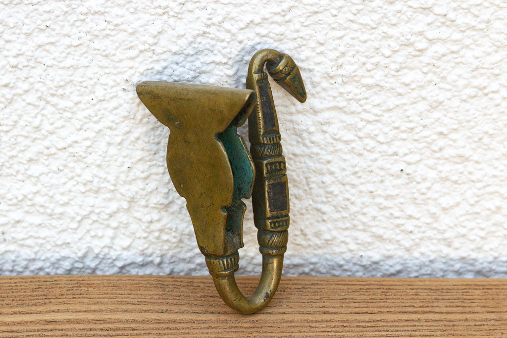 Antique Lotus Bud Saddle Hook