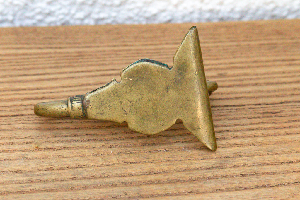 Antique Lotus Bud Saddle Hook