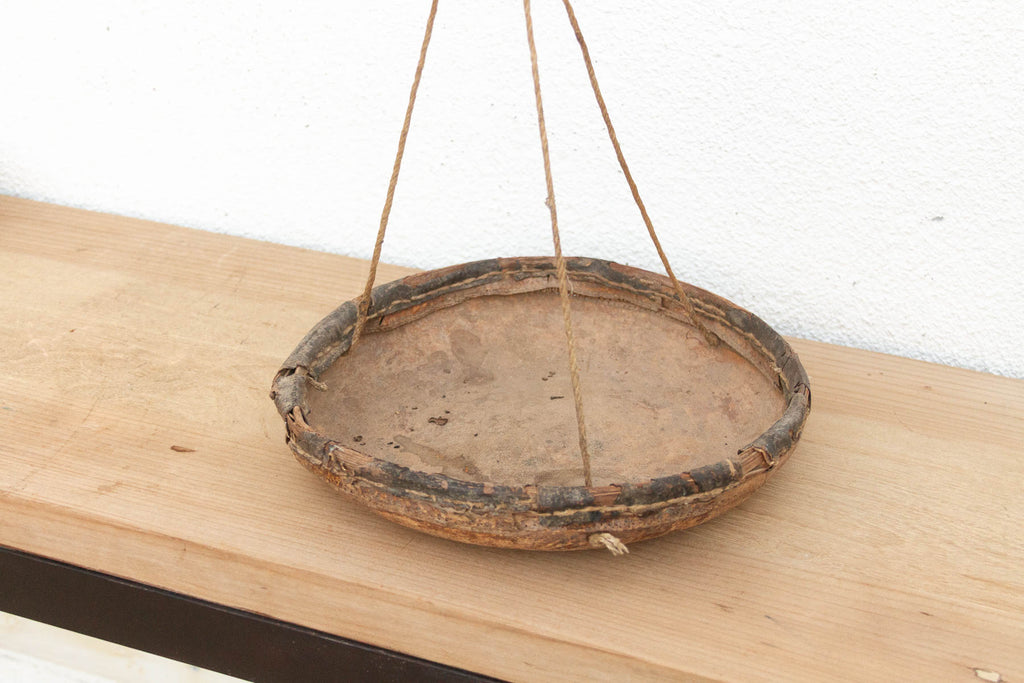 Antique Leather & Wood Hanging Market Scale