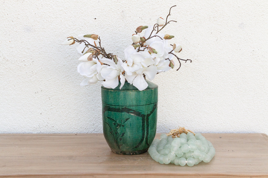 Chinese Wingbloom Glaze Green Vase