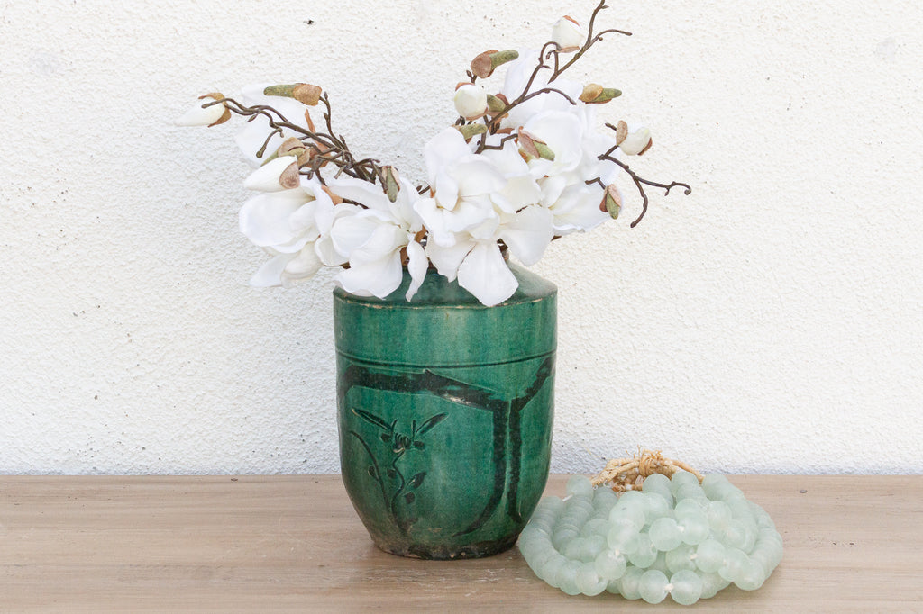 Chinese Wingbloom Glaze Green Vase