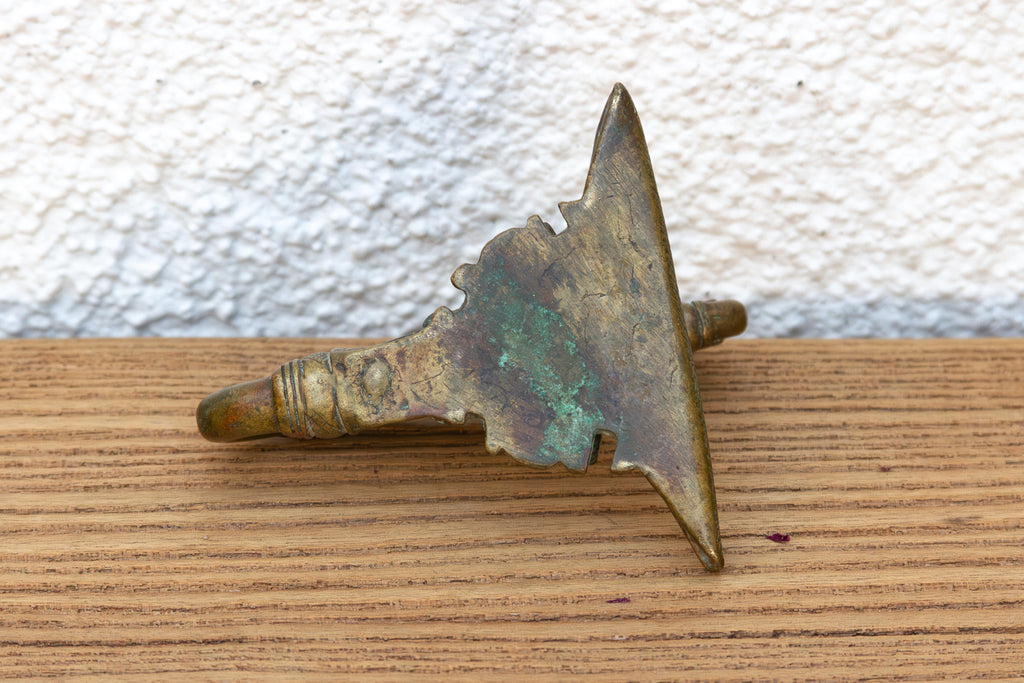 Finely Engraved Antique Brass Hook