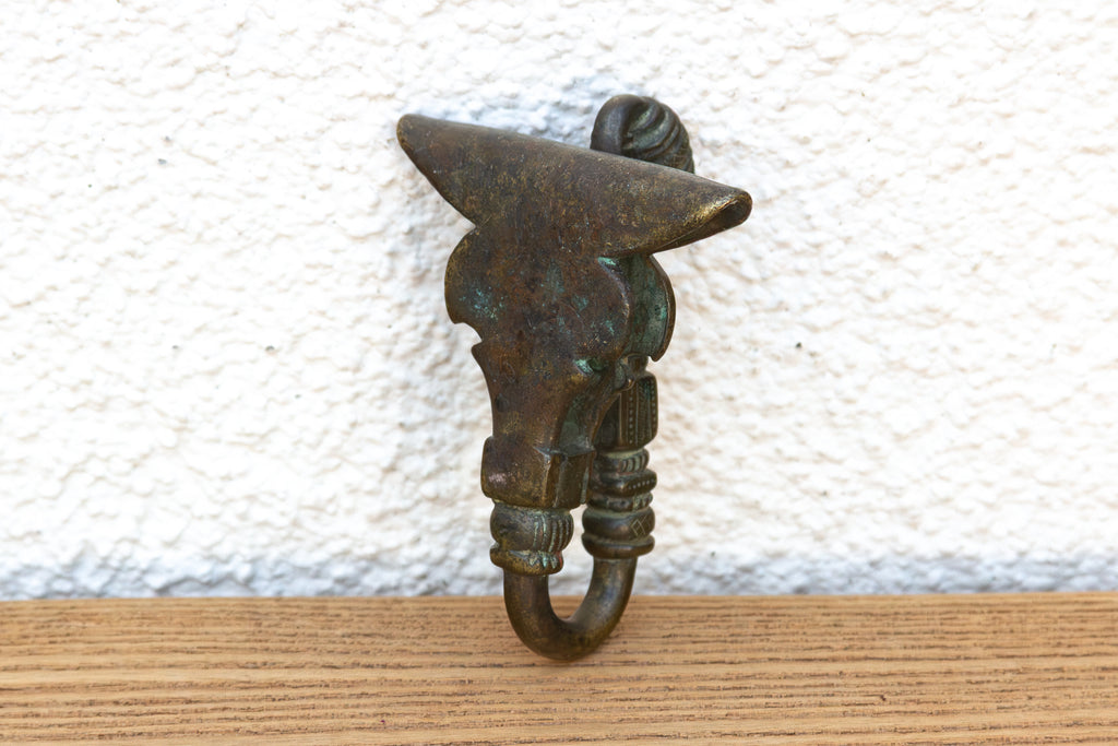 Scalloped Crest Antique Bronze Hook