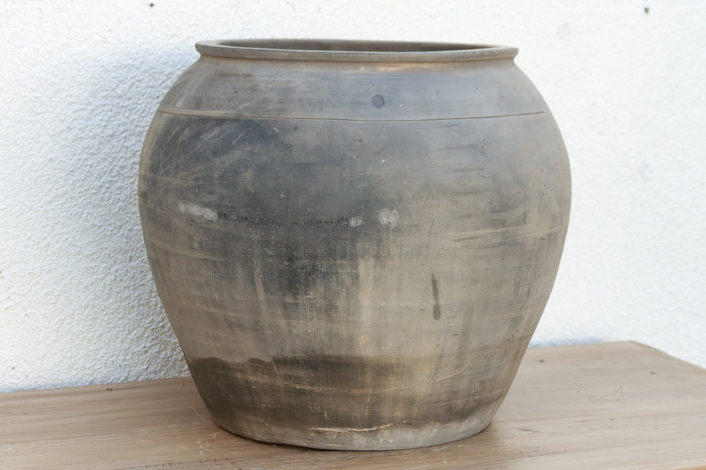Vintage Clay Charcoal Urn