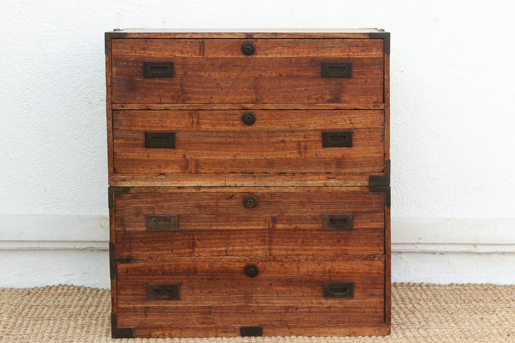 Antique Japanese Stacking Tansu Chest