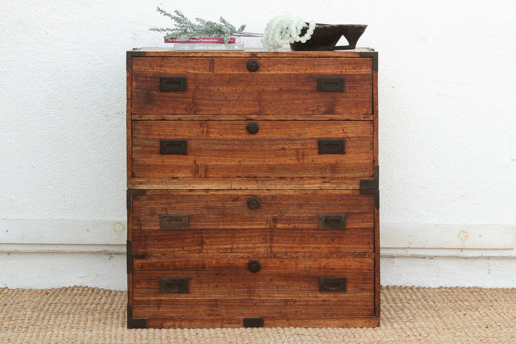 Antique Japanese Stacking Tansu Chest