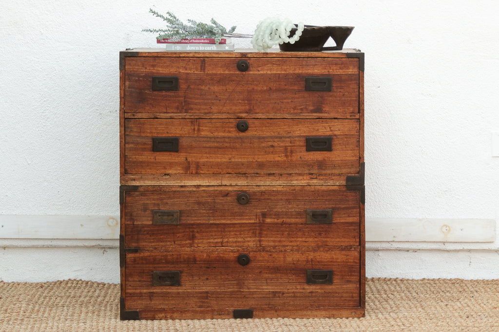 Antique Japanese Stacking Tansu Chest