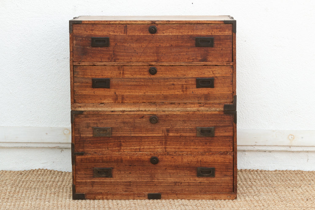 Antique Japanese Stacking Tansu Chest