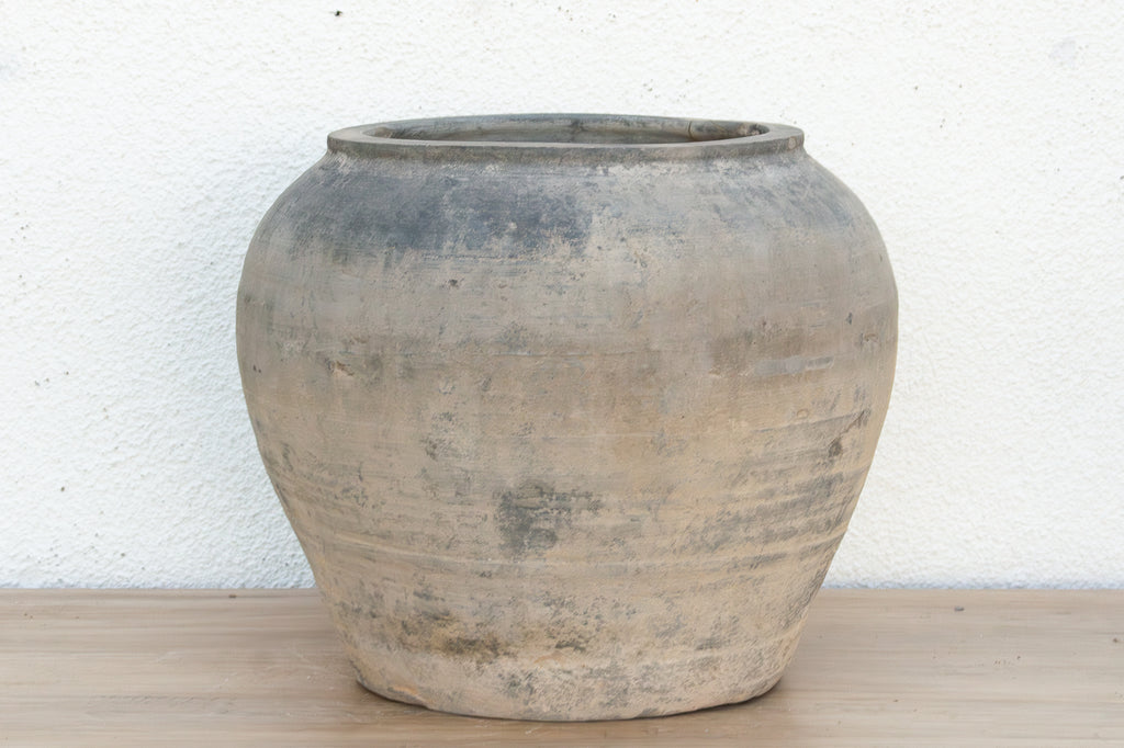 Aged Charcoal Vintage Vase