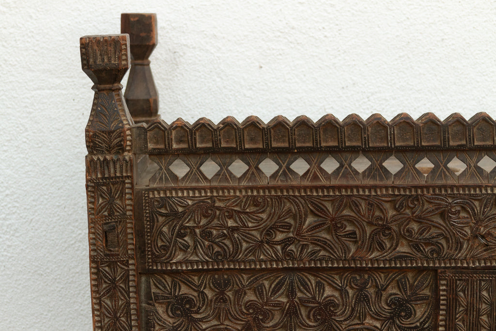 Antique Finely Carved Swat Valley Chest Cabinet