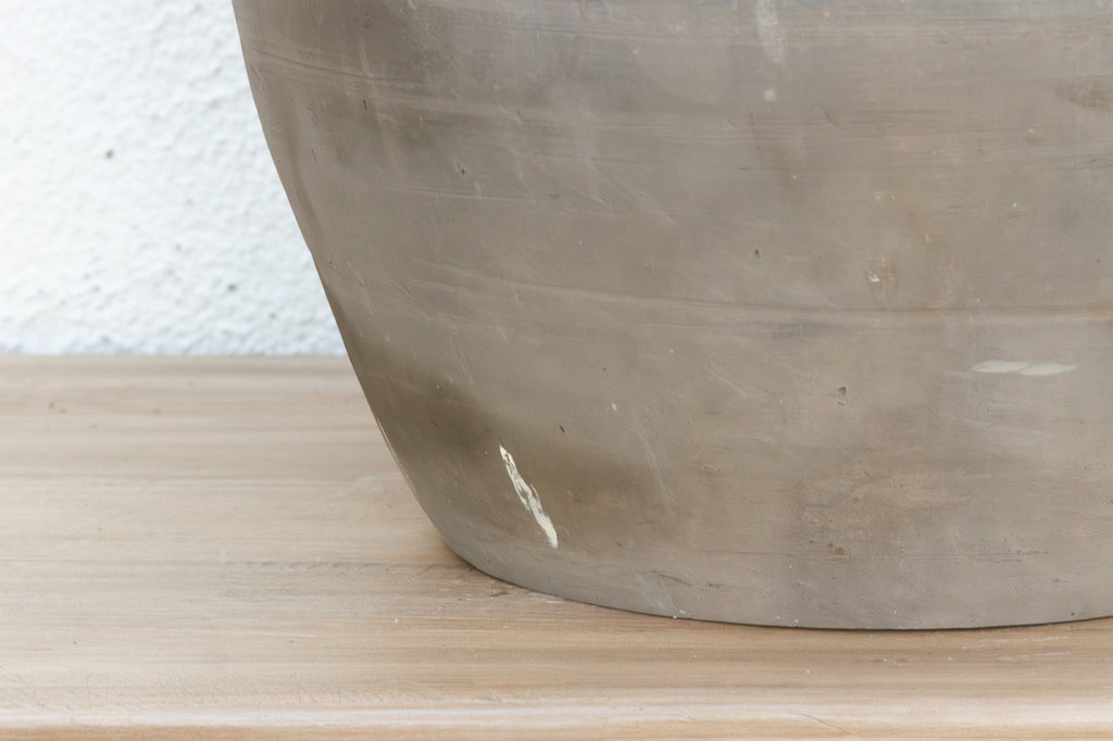 Rustic Charcoal Clay Pot