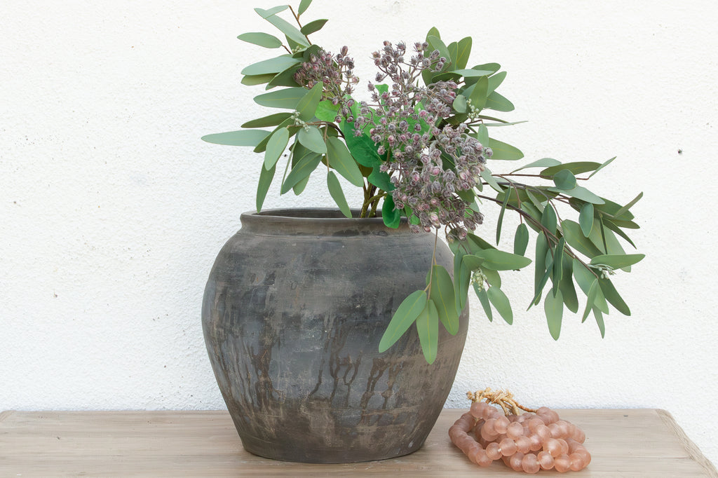 Vintage Primitive Large Clay Pot