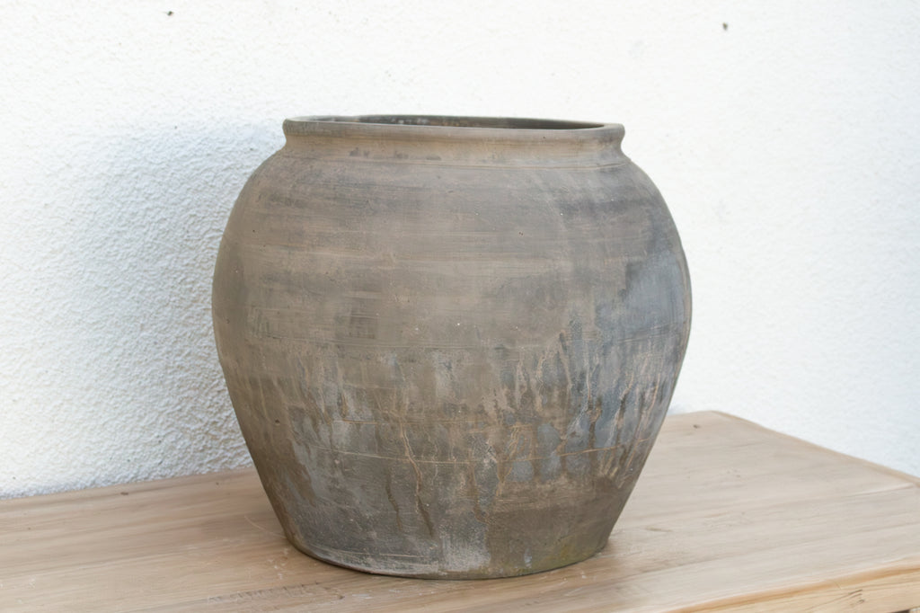 Vintage Primitive Large Clay Pot