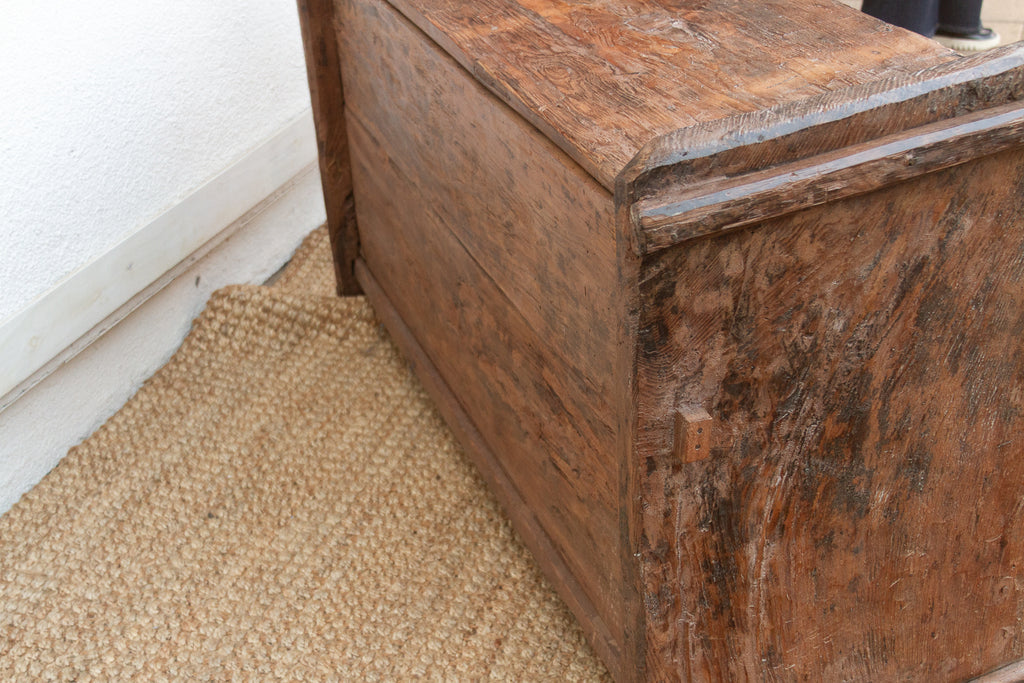 Antique Swat Valley Carved Chest Console