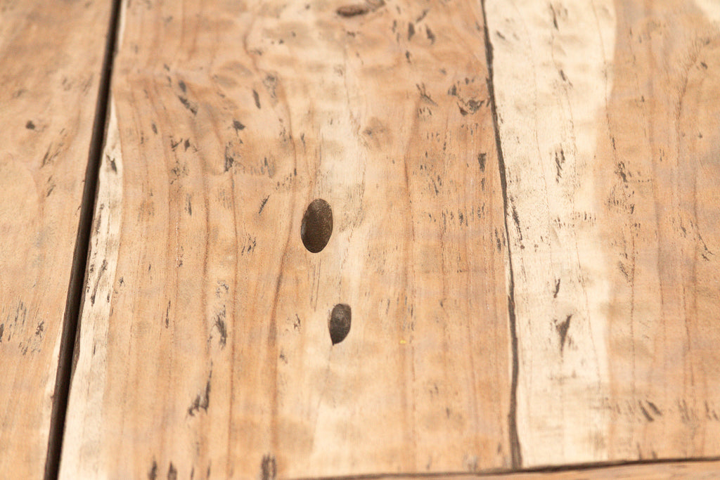 Primitive Raw Teak Wood Coffee Table (Trade)