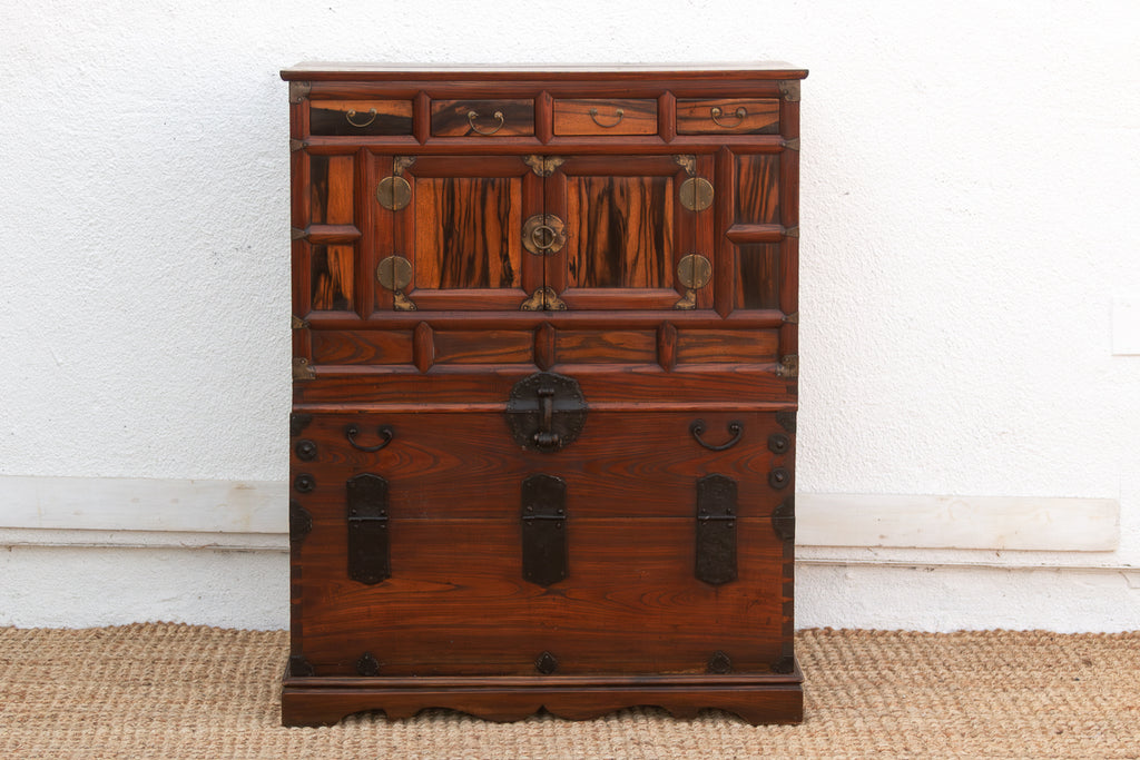 Early 20th Century Korean Persimmon Wood Cabinet (Trade)
