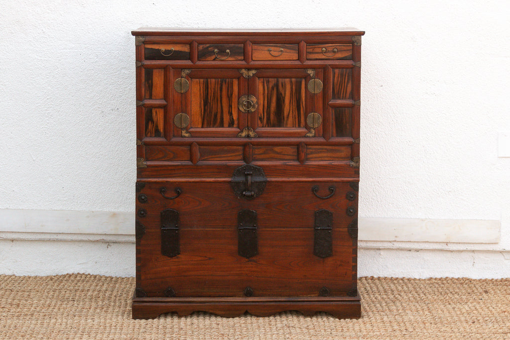 Early 20th Century Korean Persimmon Wood Cabinet (Trade)