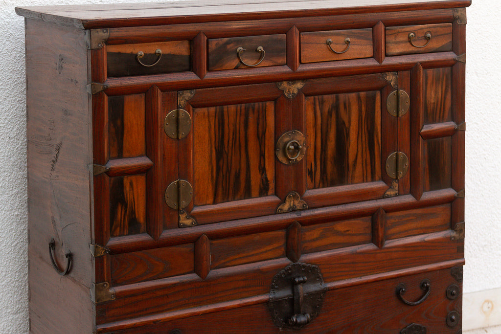 Early 20th Century Korean Persimmon Wood Cabinet (Trade)
