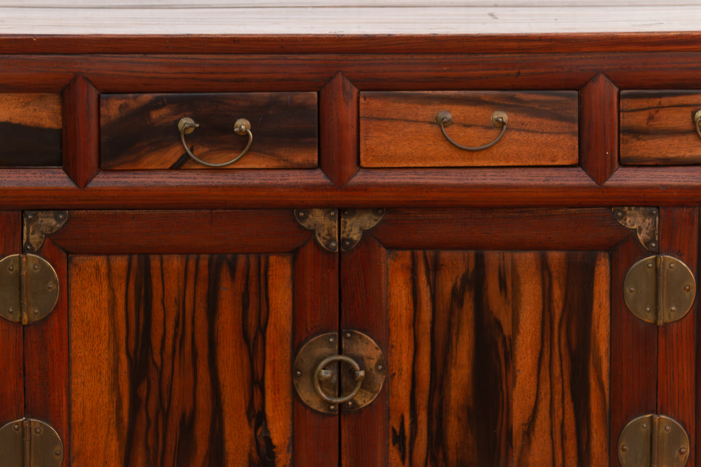 Early 20th Century Korean Persimmon Wood Cabinet (Trade)