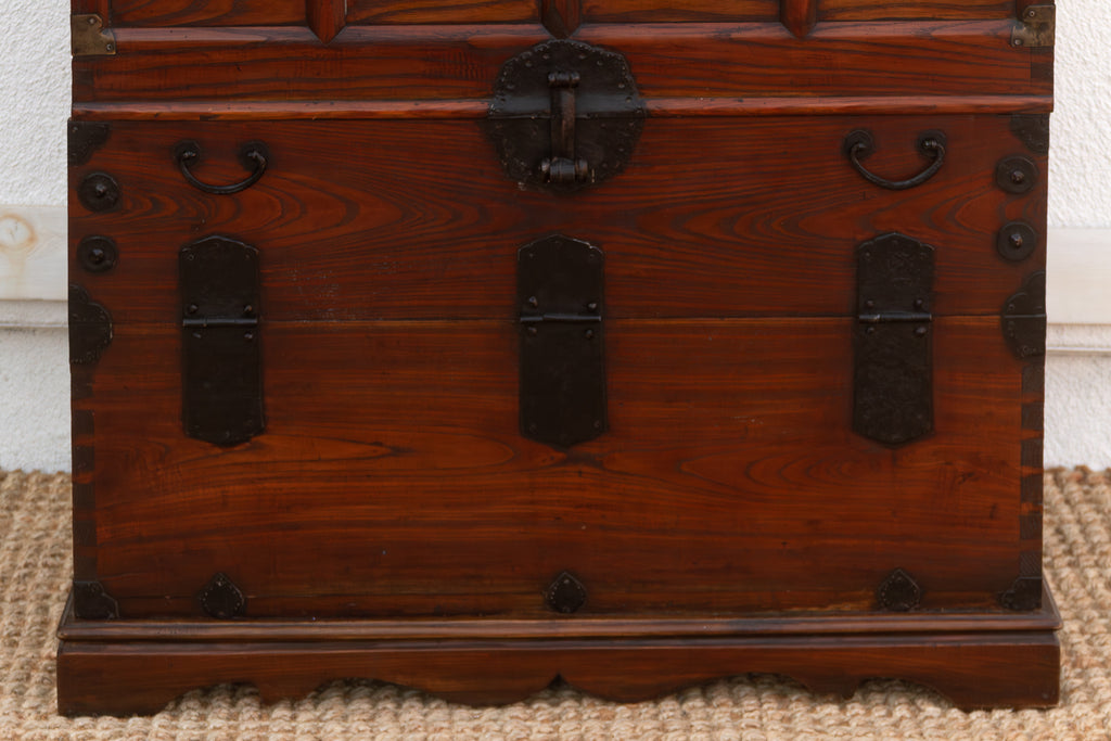 Early 20th Century Korean Persimmon Wood Cabinet (Trade)