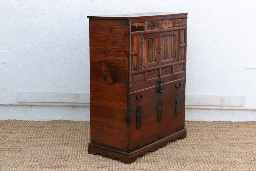 Early 20th Century Korean Persimmon Wood Cabinet (Trade)