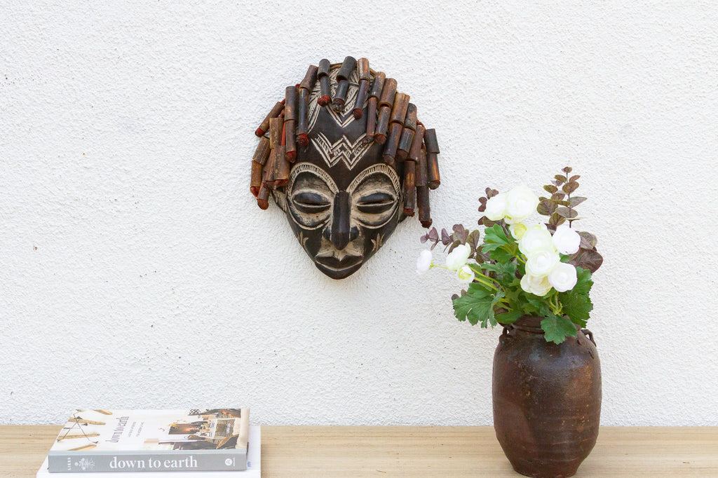 Carved African Guro Dream Weaver Mask