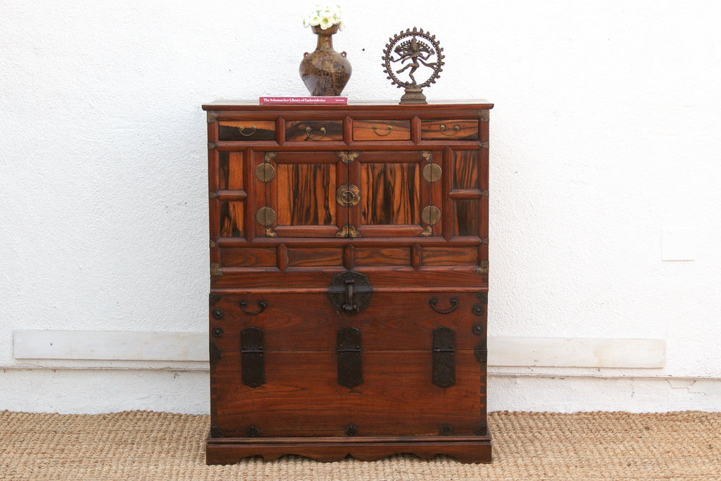 Early 20th Century Korean Persimmon Wood Cabinet (Trade)
