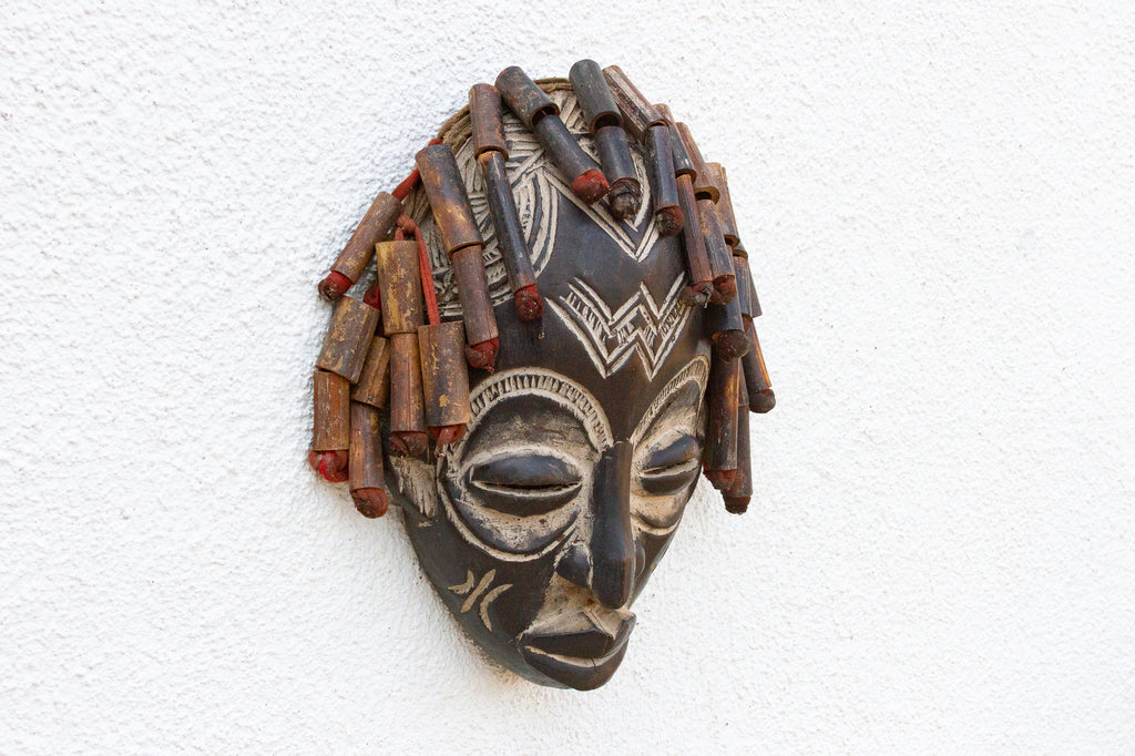 Carved African Guro Dream Weaver Mask