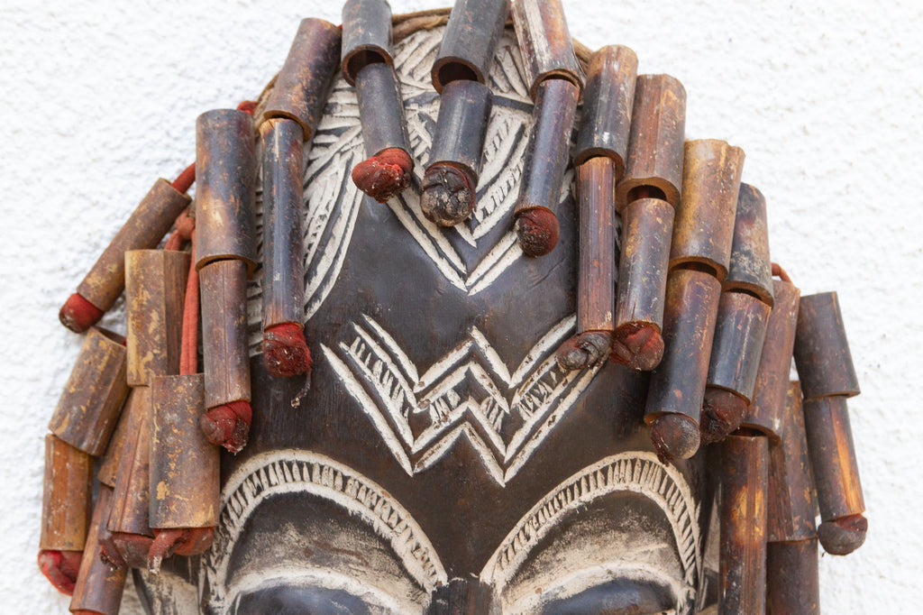 Carved African Guro Dream Weaver Mask