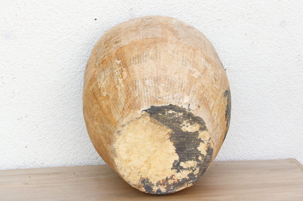 Large Paper Mache Pot, Horse & Rider Designs