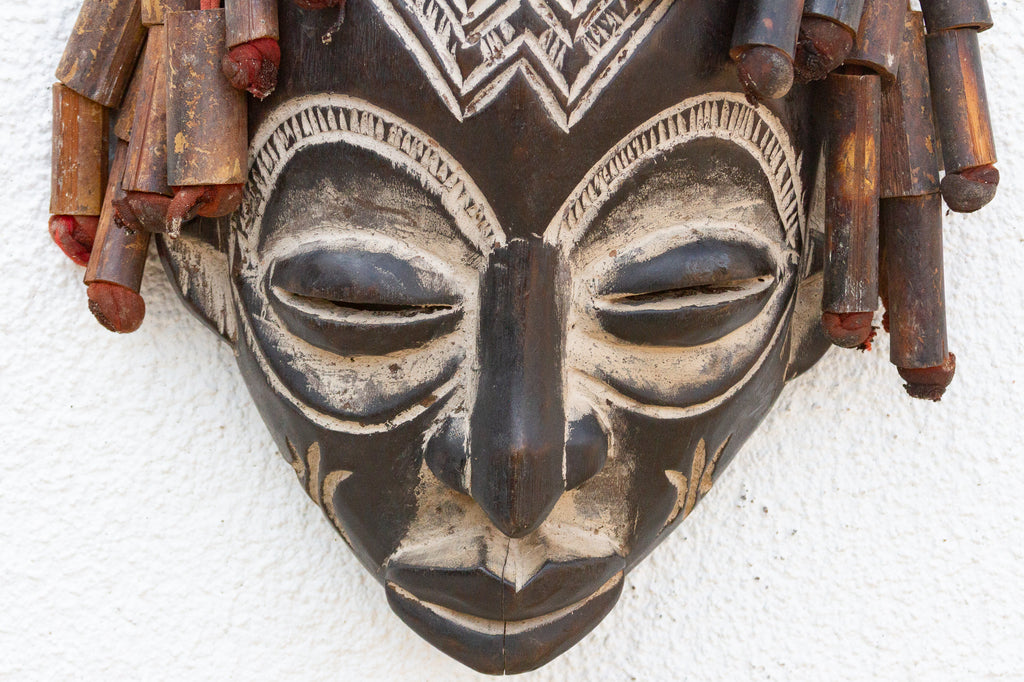 Carved African Guro Dream Weaver Mask