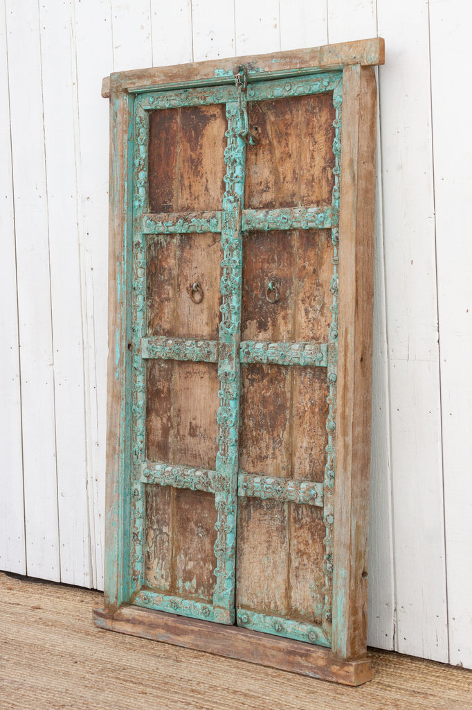 Antique Painted Indian Gujarat Door