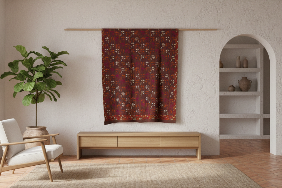 Mid-Century Punjabi Phulkari Throw