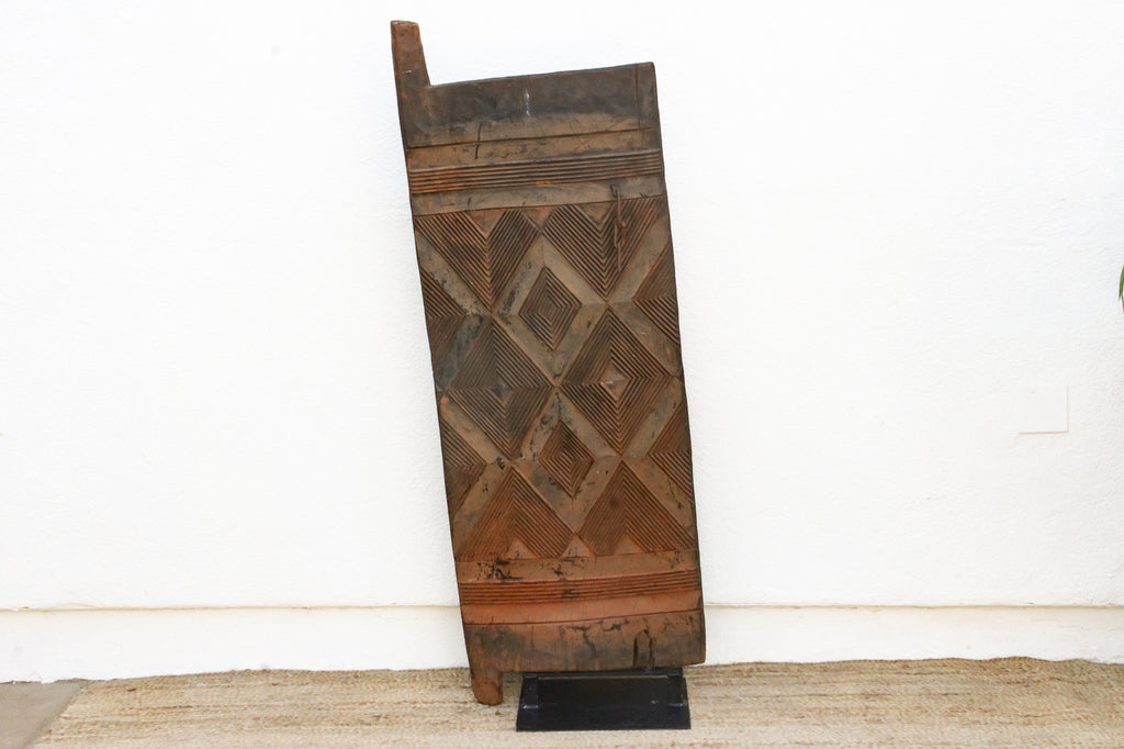 Diamond Motif Bamana African Carved Door (Trade)