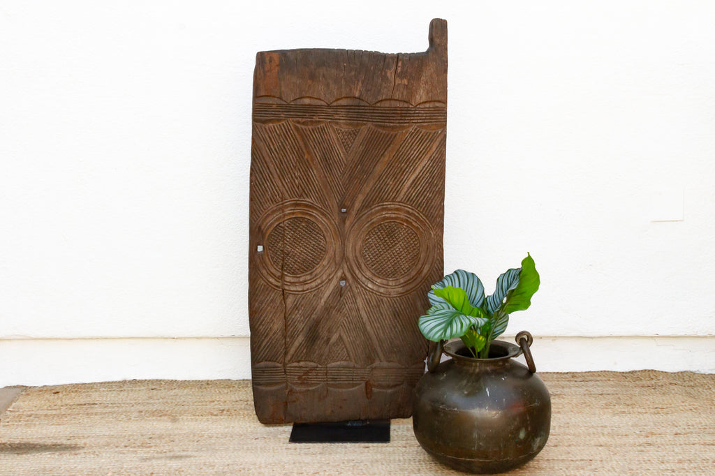 Twin Ring Antique Igbo African Door