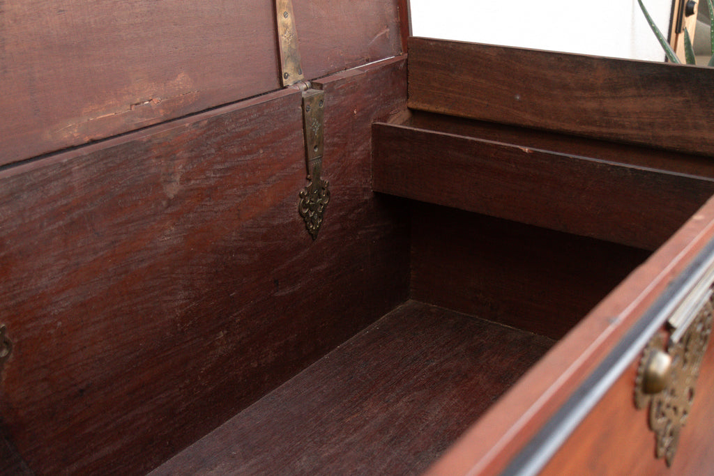 Large Antique Dutch Colonial Ceylon Chest on Stand