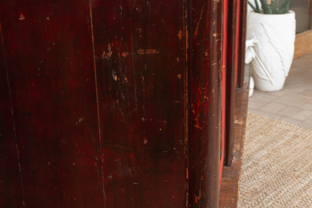 19th Century Chinese Painted & Lacquered Armoire
