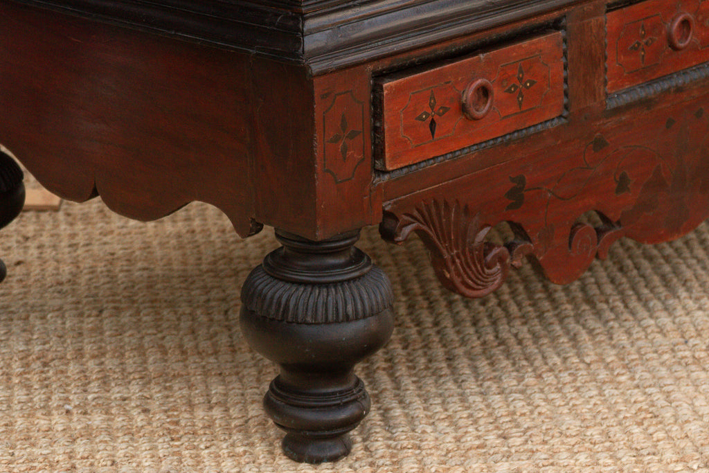 Large Antique Dutch Colonial Ceylon Chest on Stand